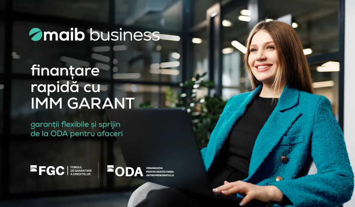 Maib pune la dispoziția IMM-urilor produsul de garantare IMM GARANT prin intermediul ODA /P/