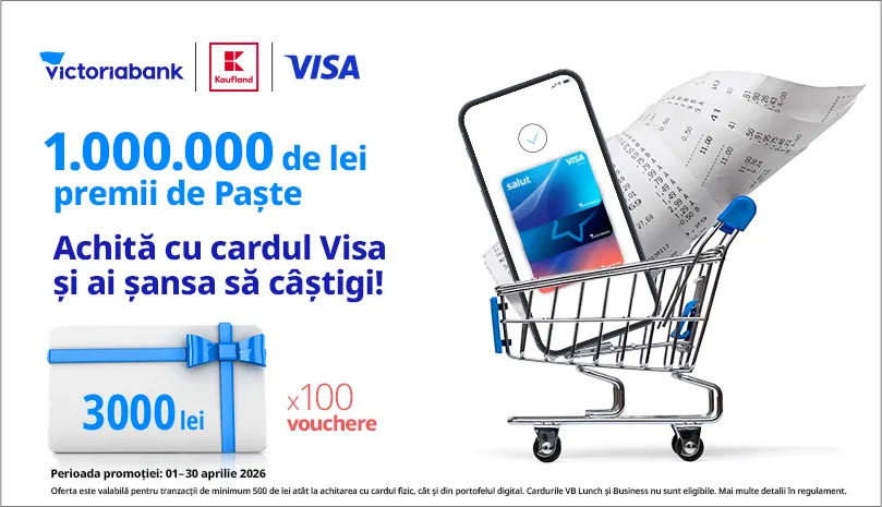 Victoriabank oferă premii de 1 milion de lei în campania de Paște /