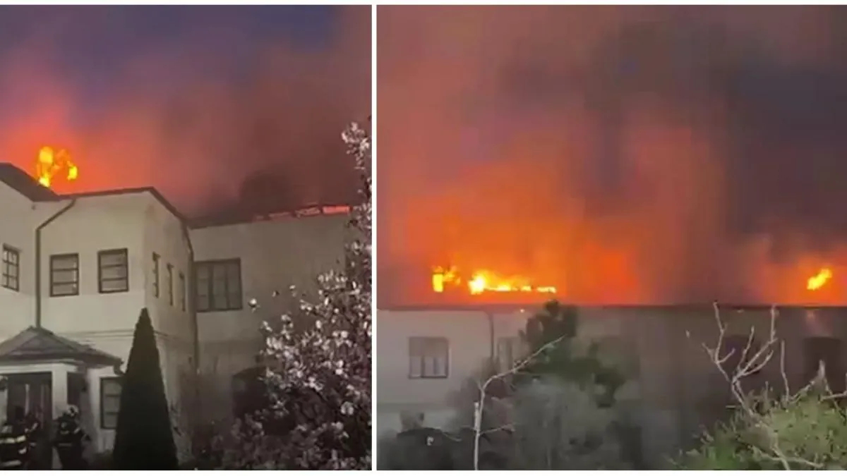 /VIDEO/ Incendiu la Mănăstirea Bistrița din România: O măicuță a murit în flăcări