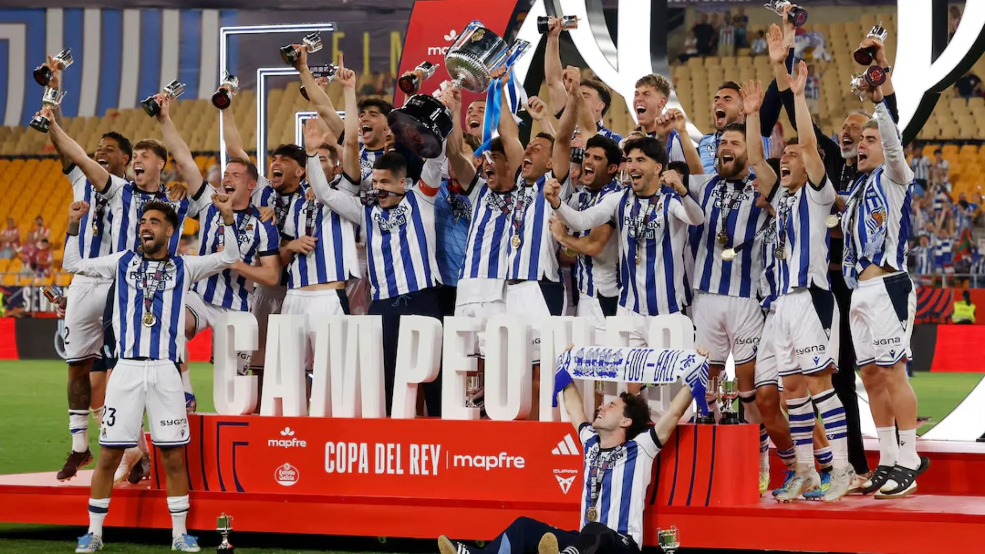 /VIDEO/ Real Sociedad a câștigat Cupa Spaniei: Victorie dramatică la penalty-uri în finala cu Atletico Madrid