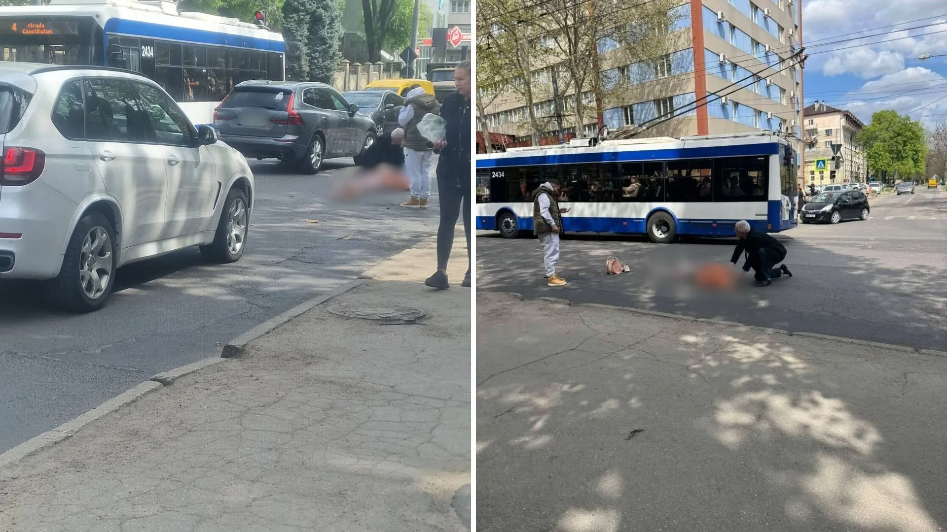 Accident pe trecerea de pietoni în Chișinău: O femeie, la spital după ce a fost lovită de mașină