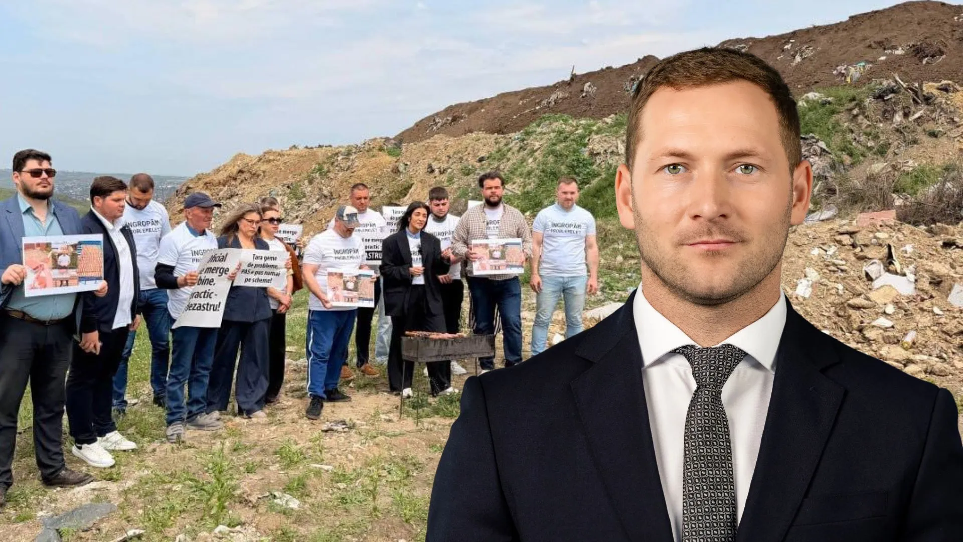 /VIDEO/ Ministrul Mediului, chemat la frigărui de MAN lângă groapa de gunoi de la Băcioi. Hajder: „Nu m-ați uimit”