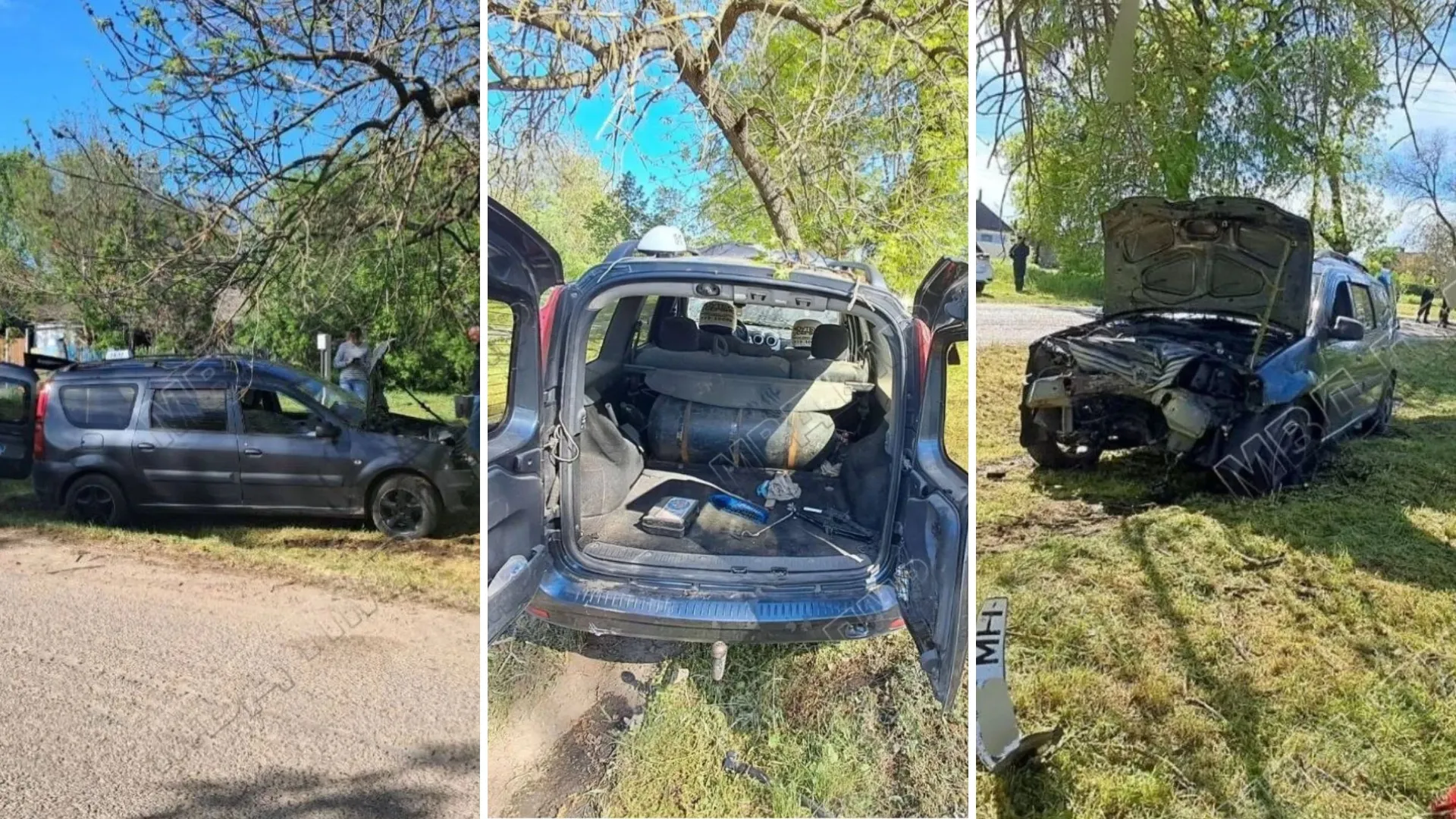 Taxi furat, urmărire ca în filme și accident: Un șofer beat, fără permis, reținut după ce s-a izbit într-un copac
