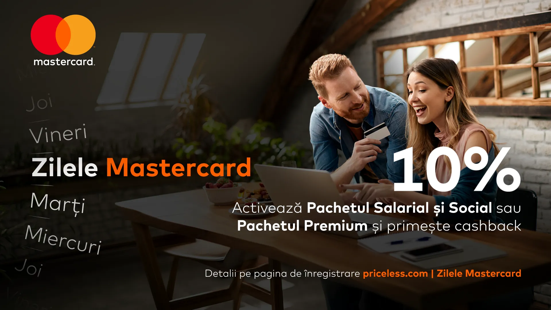 Zilele Mastercard: Cashback de 10% la cumpărături, în zilele de luni și în weekend /P/