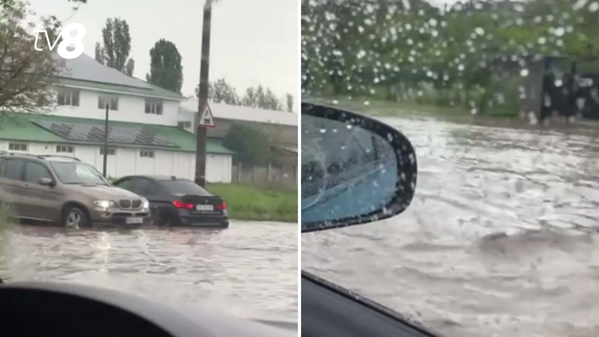 /VIDEO/ Ploi torențiale în Moldova: Străzi inundate în Chișinău și zboruri redirecționate