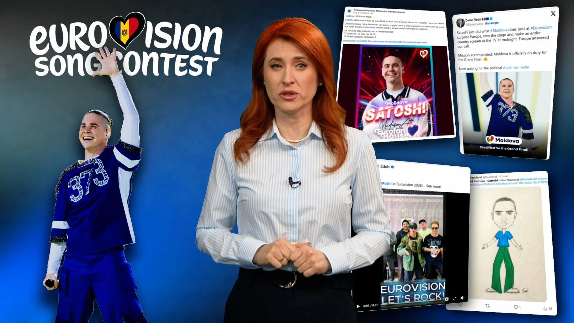 /VIDEO/ Verde-n ochi: Satoshi face furori la Eurovision. Cine sunt tinerii care ne fac mândri de Moldova