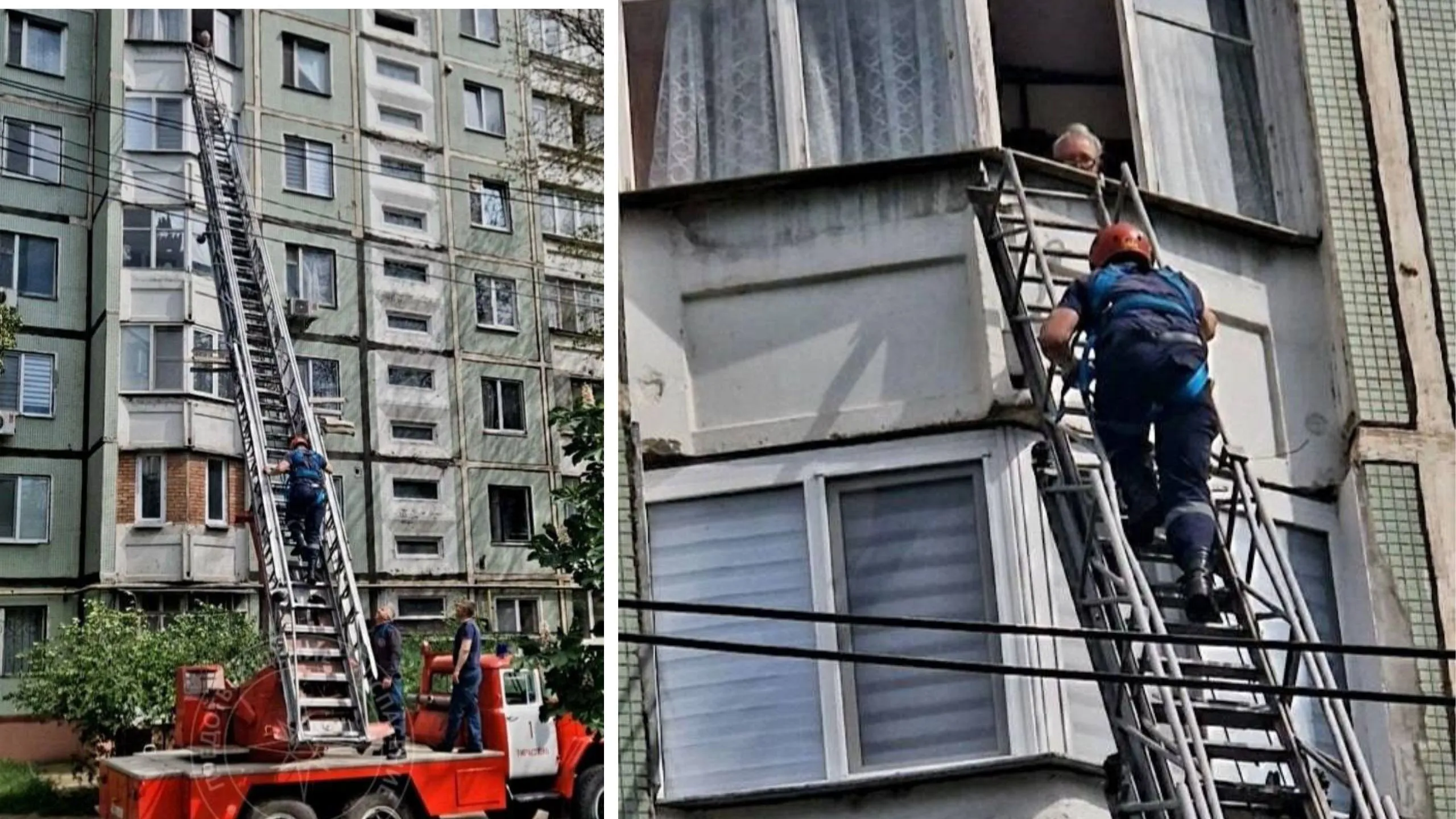 Salvare la înălțime: O pensionară a rămas blocată pe balconul de la etajul șase: