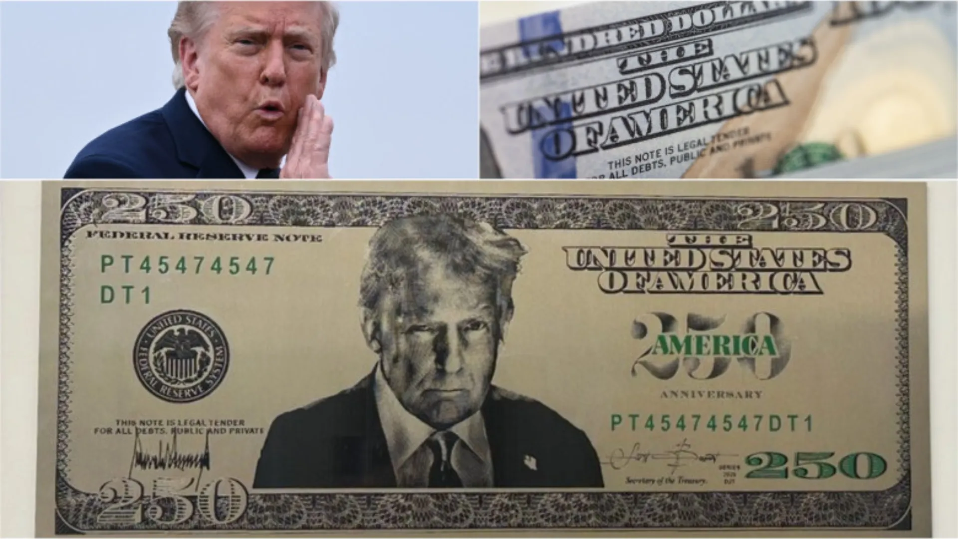 Premieră controversată în SUA: Chipul lui Trump ar putea apărea pe o bancnotă de 250 de dolari