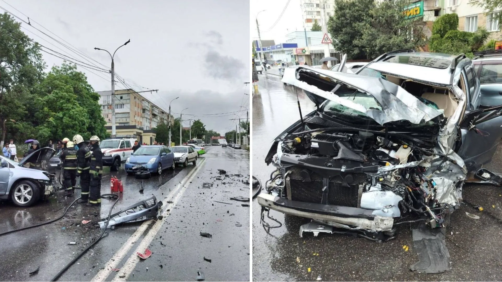 /VIDEO/ Carambol cu cinci automobile la Tiraspol: Momentul în care un Lexus se izbește de un camion