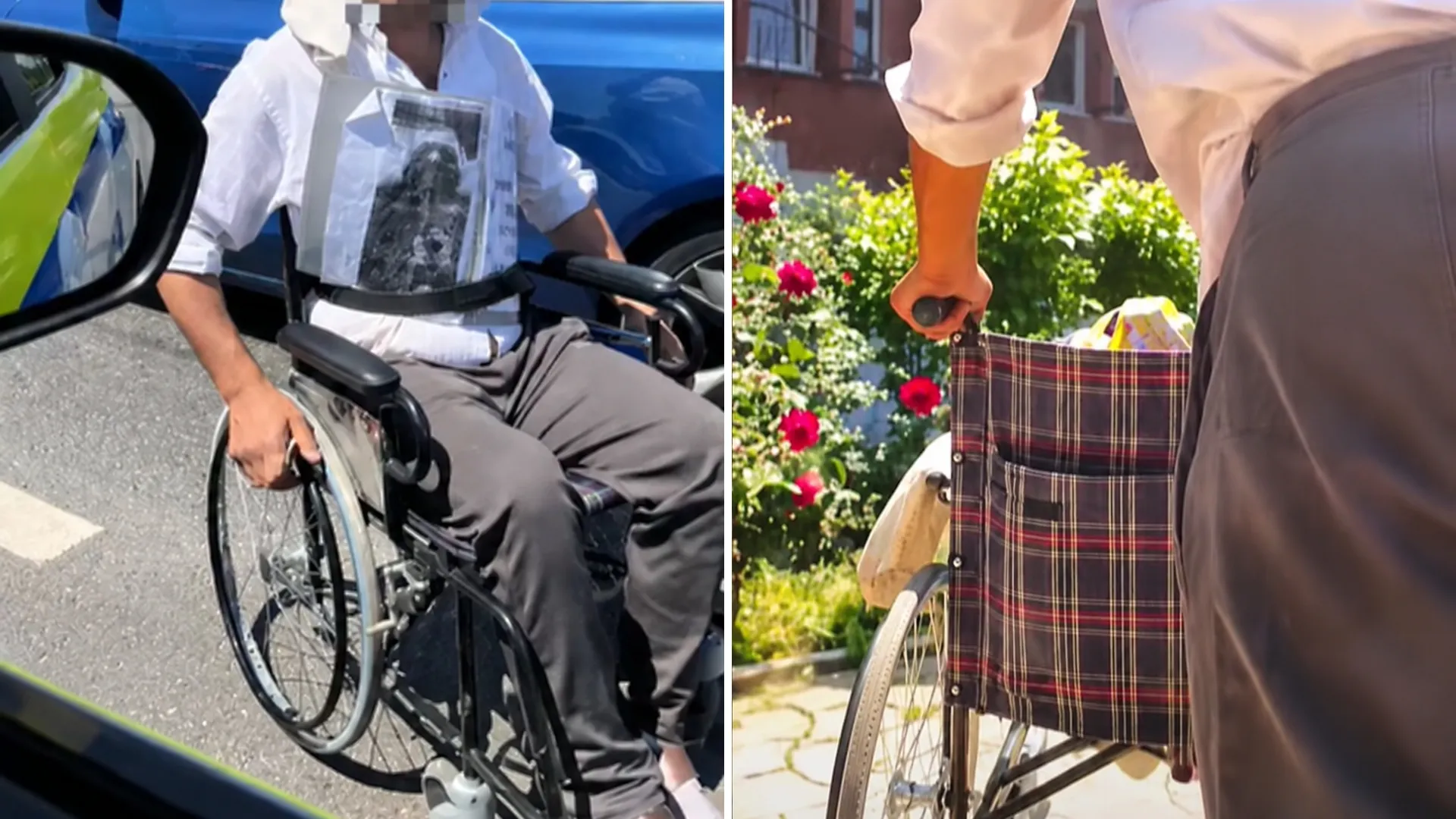 /VIDEO/ Cerșea folosind un scaun cu rotile: Un bărbat din Călărași, reținut în Chișinău, pentru înșelătorie