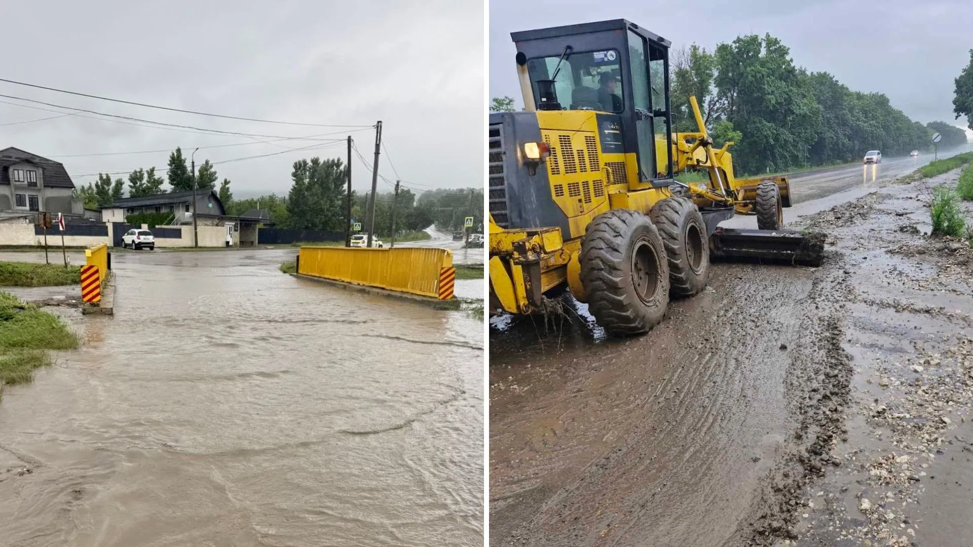 /FOTO/ Ploile au făcut ravagii pe mai multe drumuri din țară: Drumarii intervin de urgență