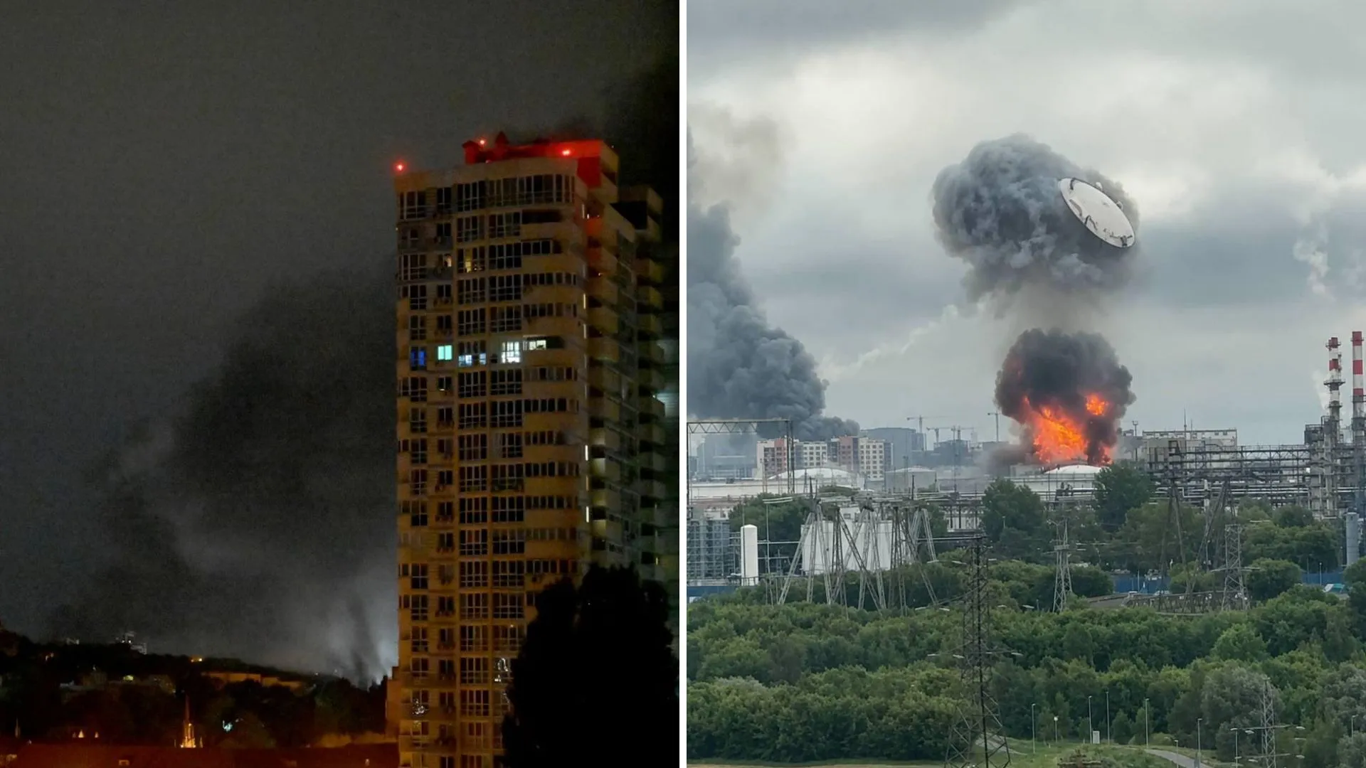 /VIDEO/ Rusia și Ucraina s-au atacat reciproc: Rachete balistice asupra Kievului și rafinărie în flăcări la Moscova