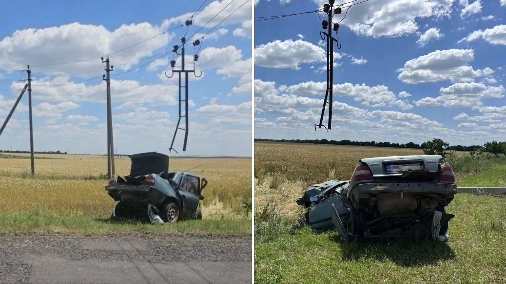 Accident mortal la Taraclia: O mașină a fost făcută zob după ce a intrat într-un pilon