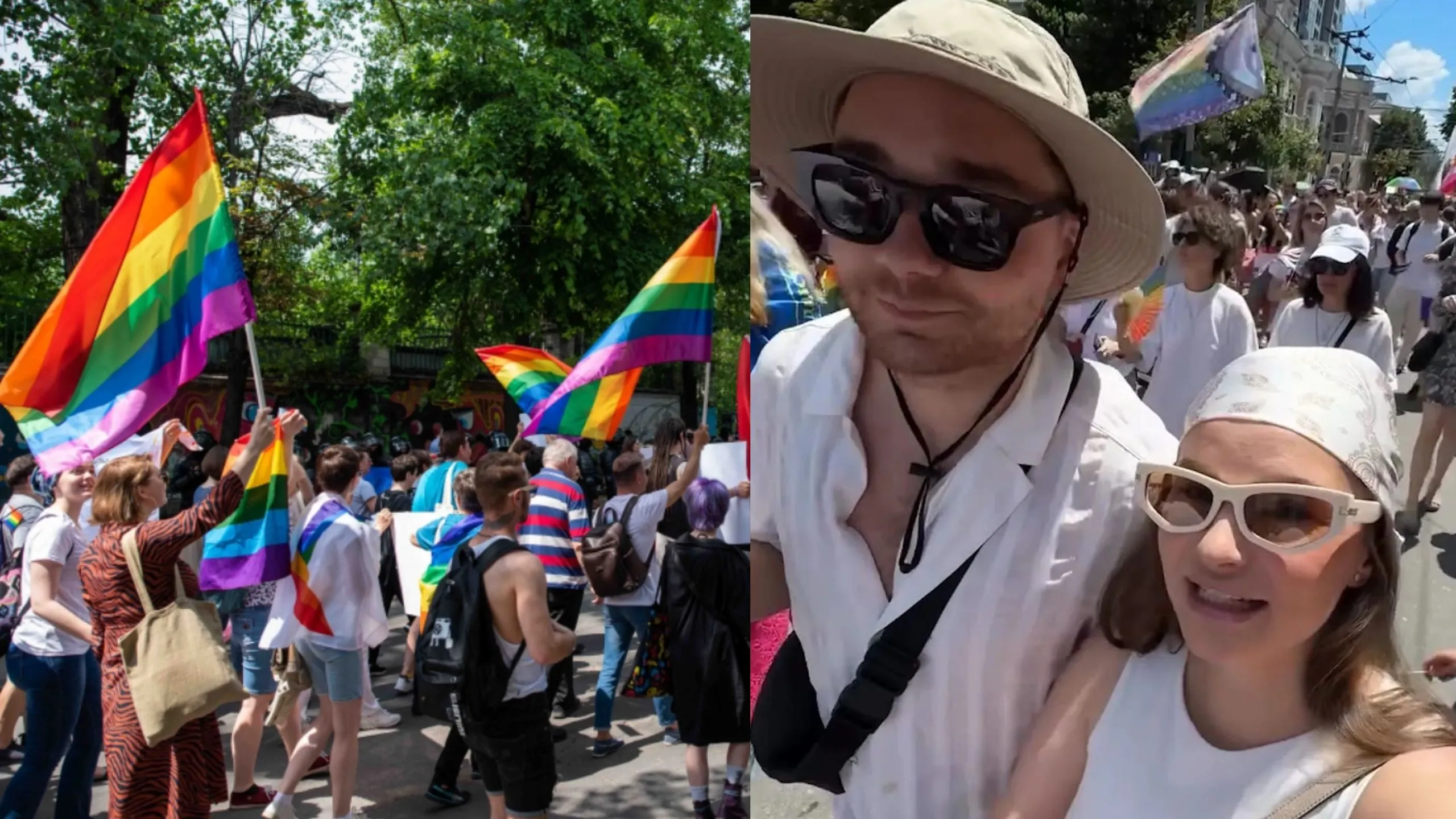 /VIDEO/ Marșul „Chișinău Pride” cu sute de participanți la Chișinău: Ana Cernicova și Cătălin Lungu, experiment în mijlocul mulțimii