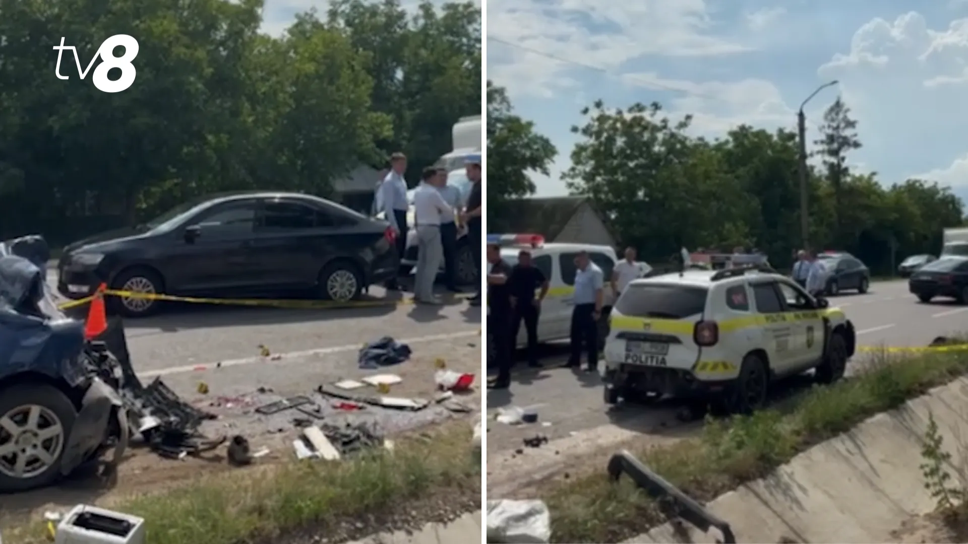 /VIDEO/ Dublă tragedie la Sîngerei: Polițiștii accidentați au murit la spital