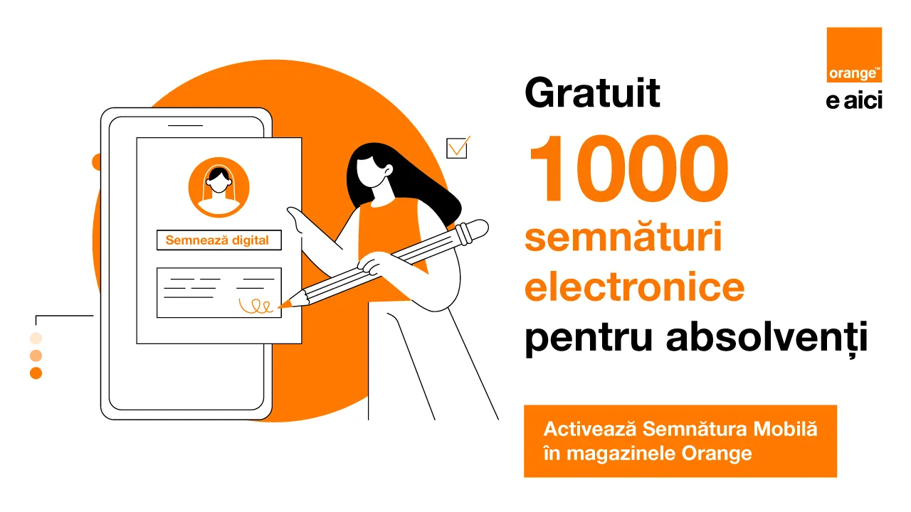 Admiterea online la universitățile din R. Moldova devine mai simplă: Orange oferă absolvenților 1000 de semnături gratuite /P/
