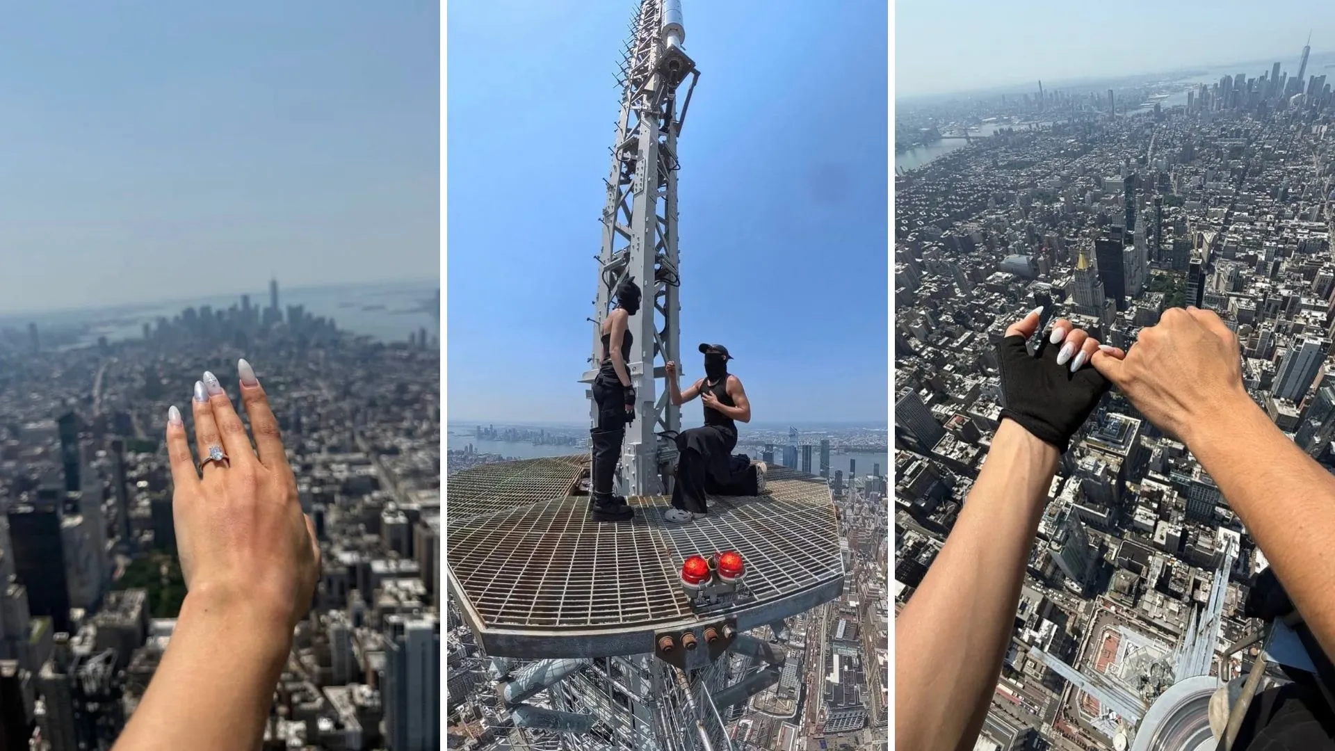 /VIDEO/ Cerere în căsătorie la înălțime: Un cuplu s-a logodit în vârful Empire State Building din New York, apoi a fost arestat