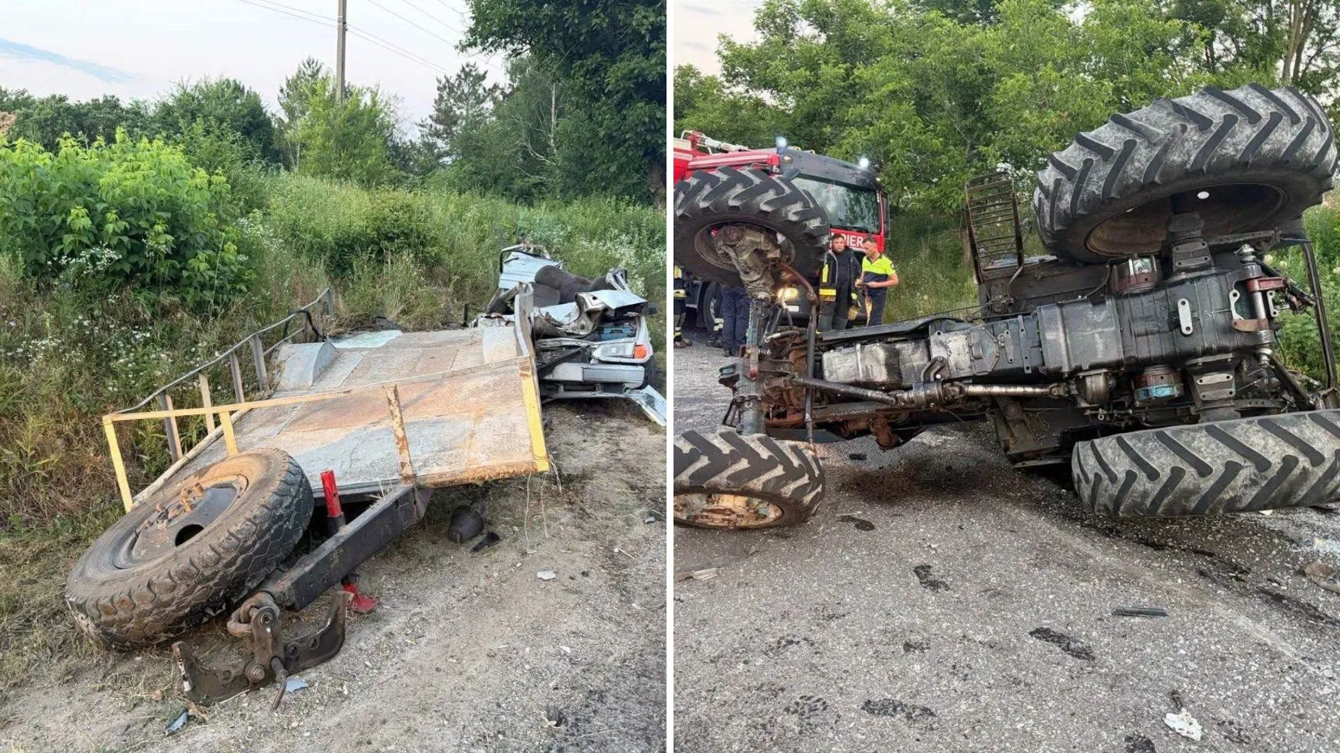 Accident grav la Orhei: Un mort și 3 răniți după ce un șofer beat a intrat cu mașina într-o remorcă de tractor