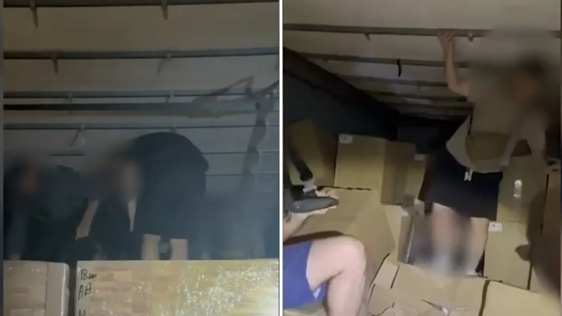 /VIDEO/ Ascunși printre dulapuri spre Moldova: Zece ucraineni, descoperiți într-un camion cu mobilă