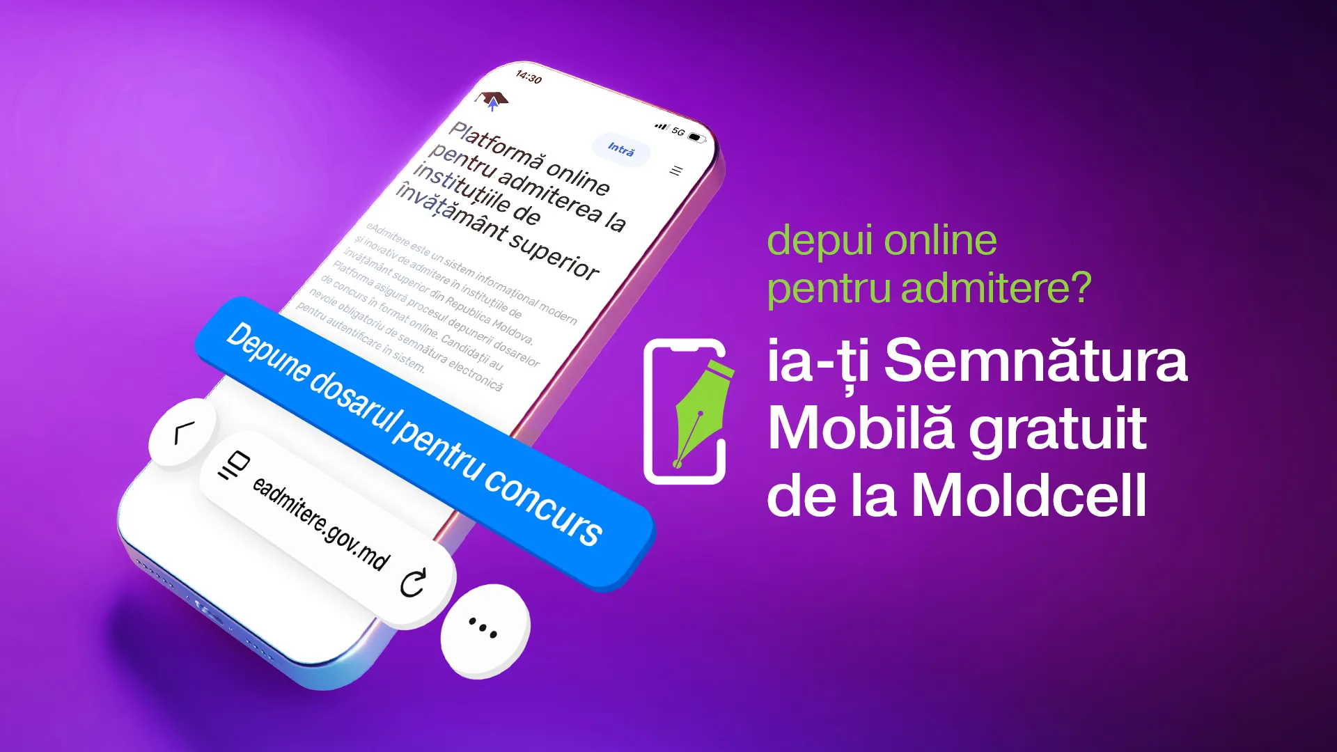 Admiterea 2026 începe online. Moldcell îți oferă Semnătura Mobilă gratuit /P/