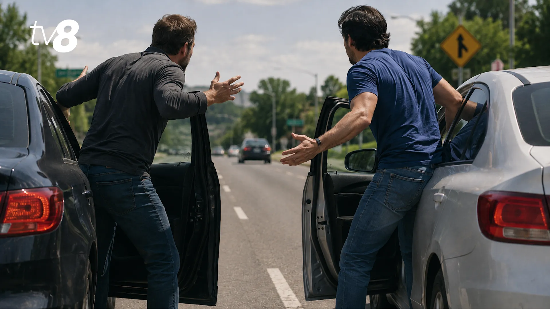 /VIDEO/ Bătaie la semafor, în mijlocul drumului: Doi șoferi, căutați de poliție la Strășeni