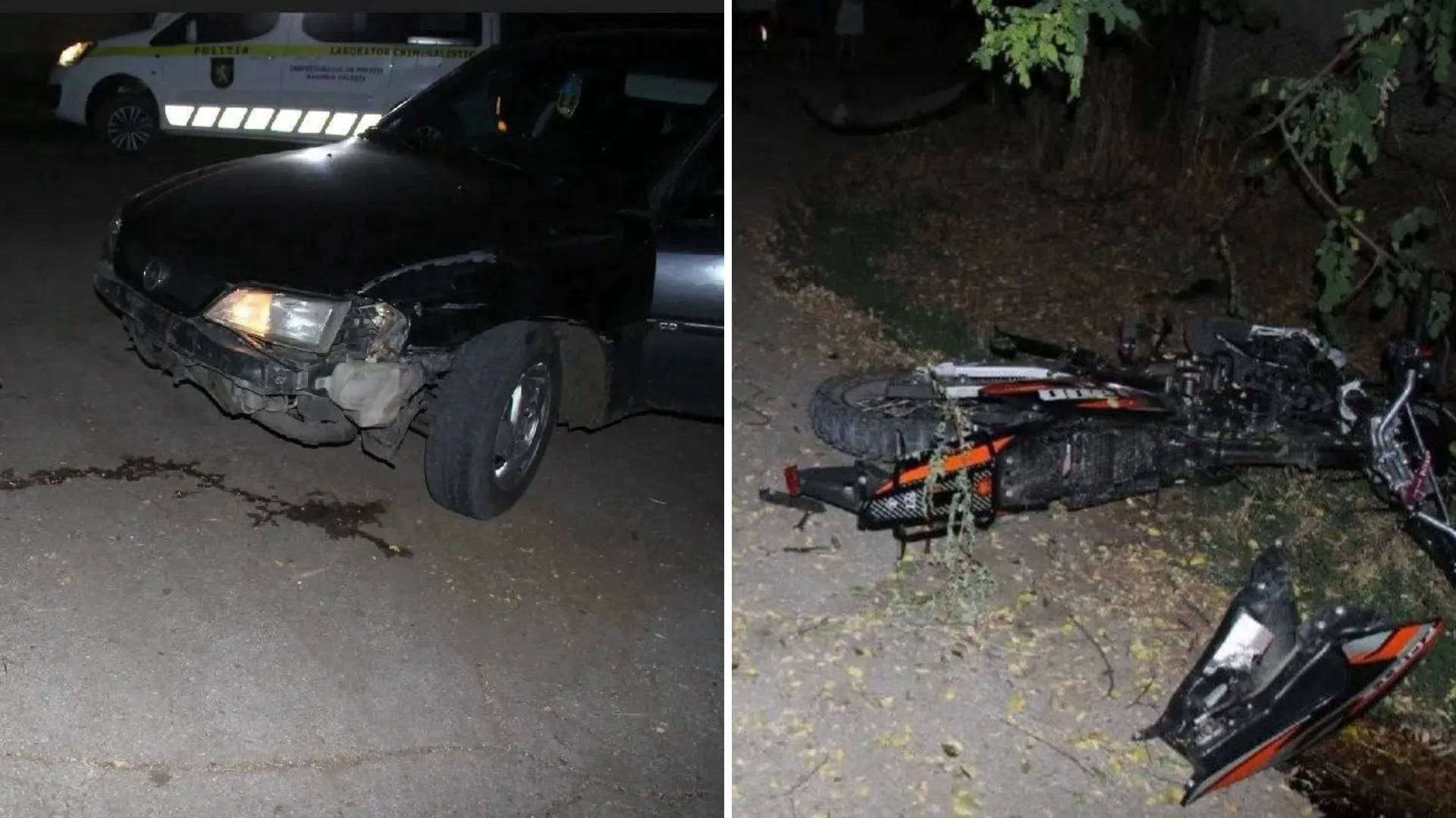 Accident fatal la Fălești: Un adolescent mort și altul rănit după ce motocicleta lor s-a ciocnit cu o mașină
