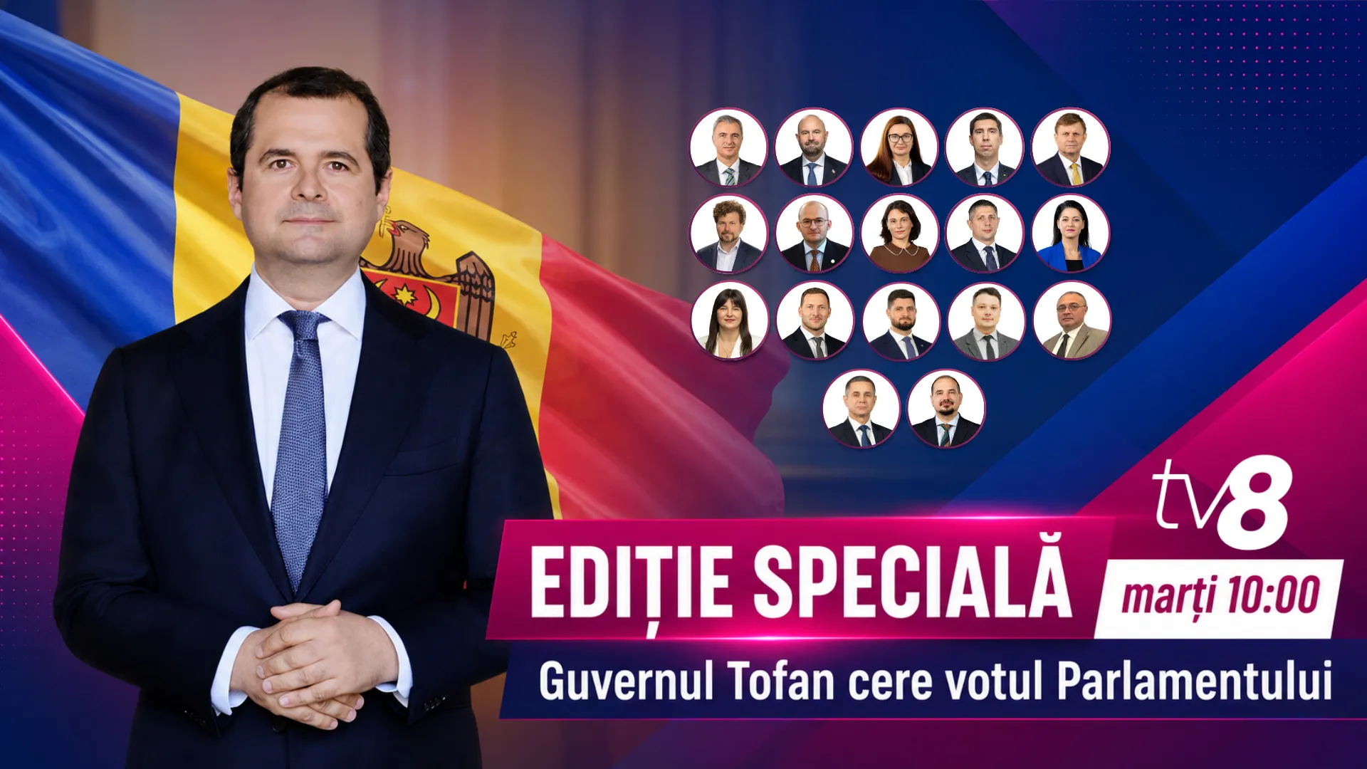 /PROMO/ Ediție Specială la TV8: Guvernul Tofan cere votul de încredere - marți, 21 iulie, ora 10:00