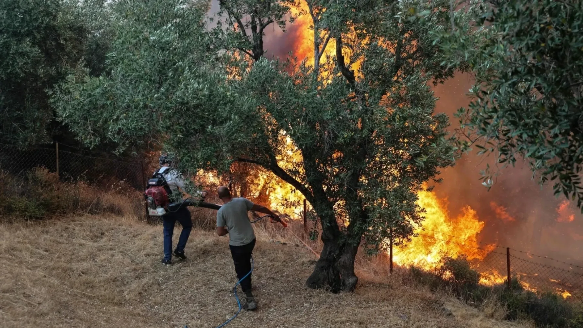 /VIDEO/ Incendii devastatoare în Grecia: Trei pompieri morți, sate evacuate și turiști salvați din Creta