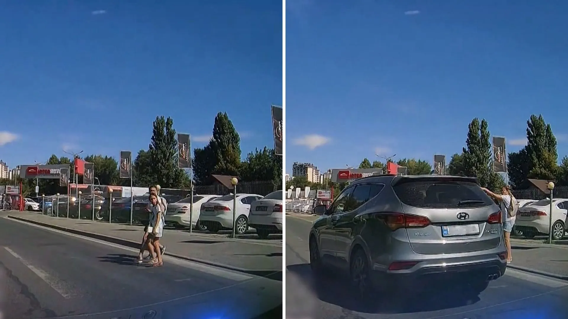 /VIDEO/ Clipe de panică în Capitală: Mamă și doi copii, la un pas să fie loviți pe trecerea de pietoni