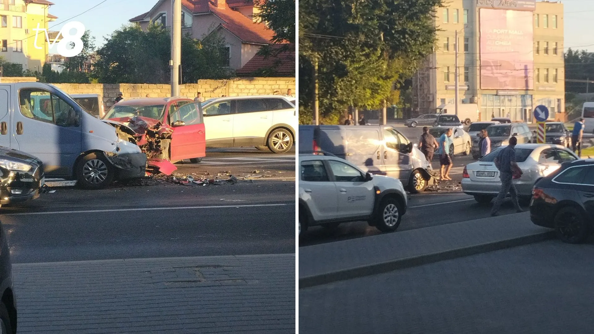 Accident matinal pe Calea Orheiului: O femeie a ajuns la spital în urma impactului dintre două automobile