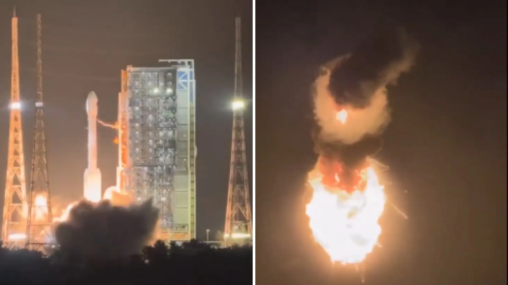 /VIDEO/ Eșec pentru programul spațial chinez: O rachetă care transporta un satelit a explodat după lansare