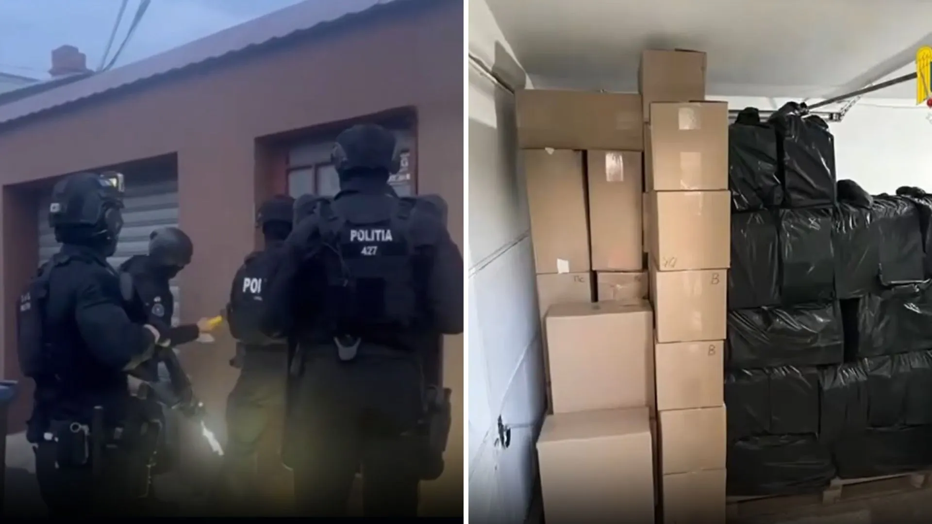 /VIDEO/ Aproape 6 milioane de țigarete, trecute ilegal în România: 79 de percheziții și moldoveni printre suspecți