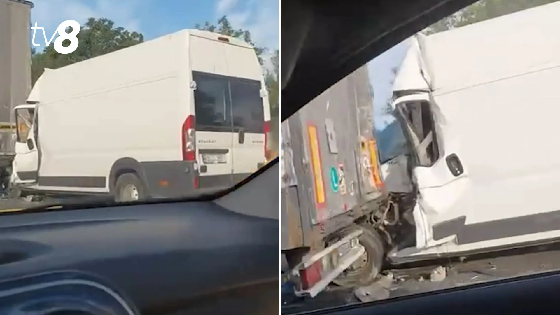/VIDEO/ Accident violent la Orhei: O șoferiță a ajuns la spital după ce mașina a intrat într-o remorcă