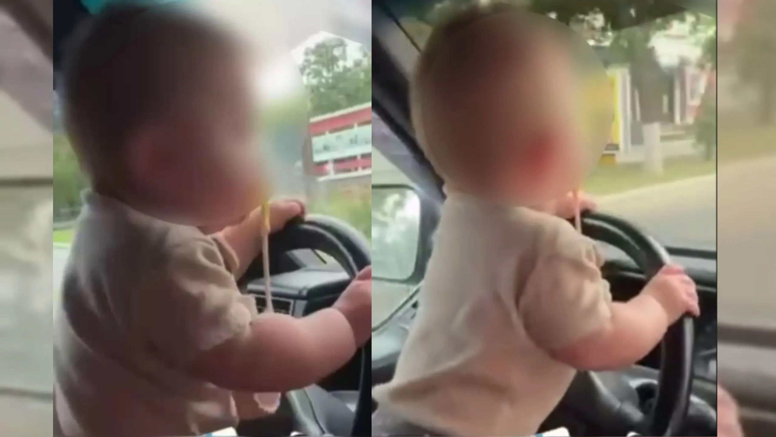 /VIDEO/ Șofer din Tiraspol, surprins la volan cu un bebeluș în brațe: Bărbatul a fost amendat
