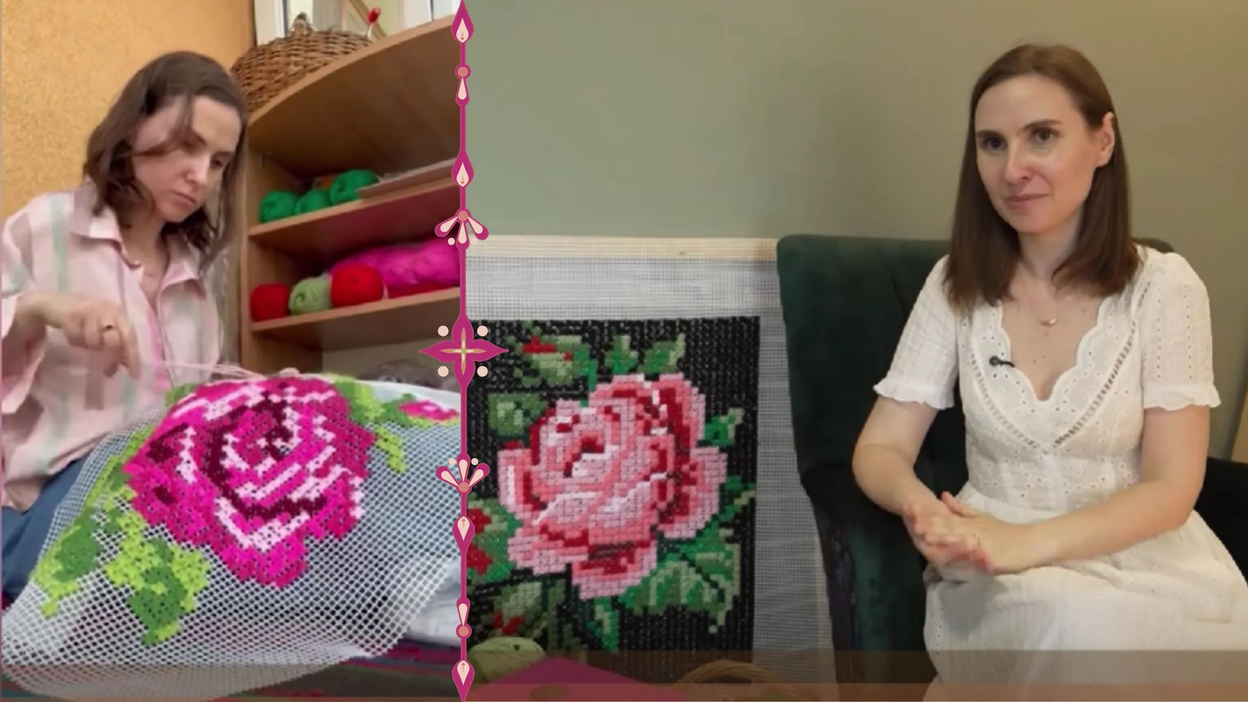 /VIDEO/ Brodează pe plasă de tencuit și pe sită. O meșteră din Briceni reinventează arta tradițională