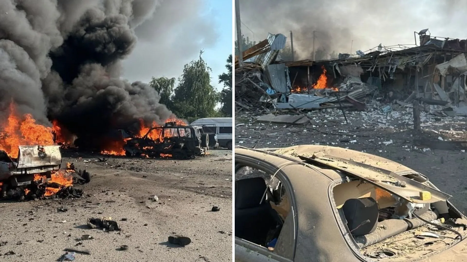 /FOTO/ Atac rusesc devastator în Harkov: Cel puțin zece morți și 17 răniți. Zelenski promite răspuns